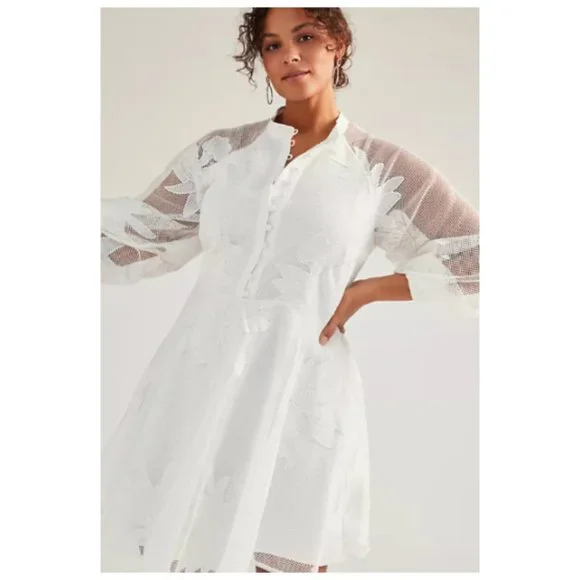 NWT Anthropologie Mare Mare Sabine Embroidered Mini Dress XS - Picture 2 of 16